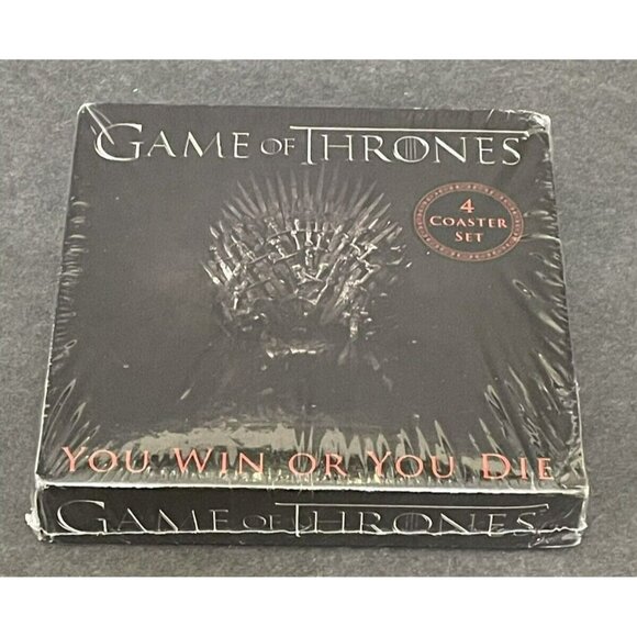 Game Of Thrones HBO Official Licensed 4-Coaster Set Cork Backed Heat Resistant - Picture 2 of 7